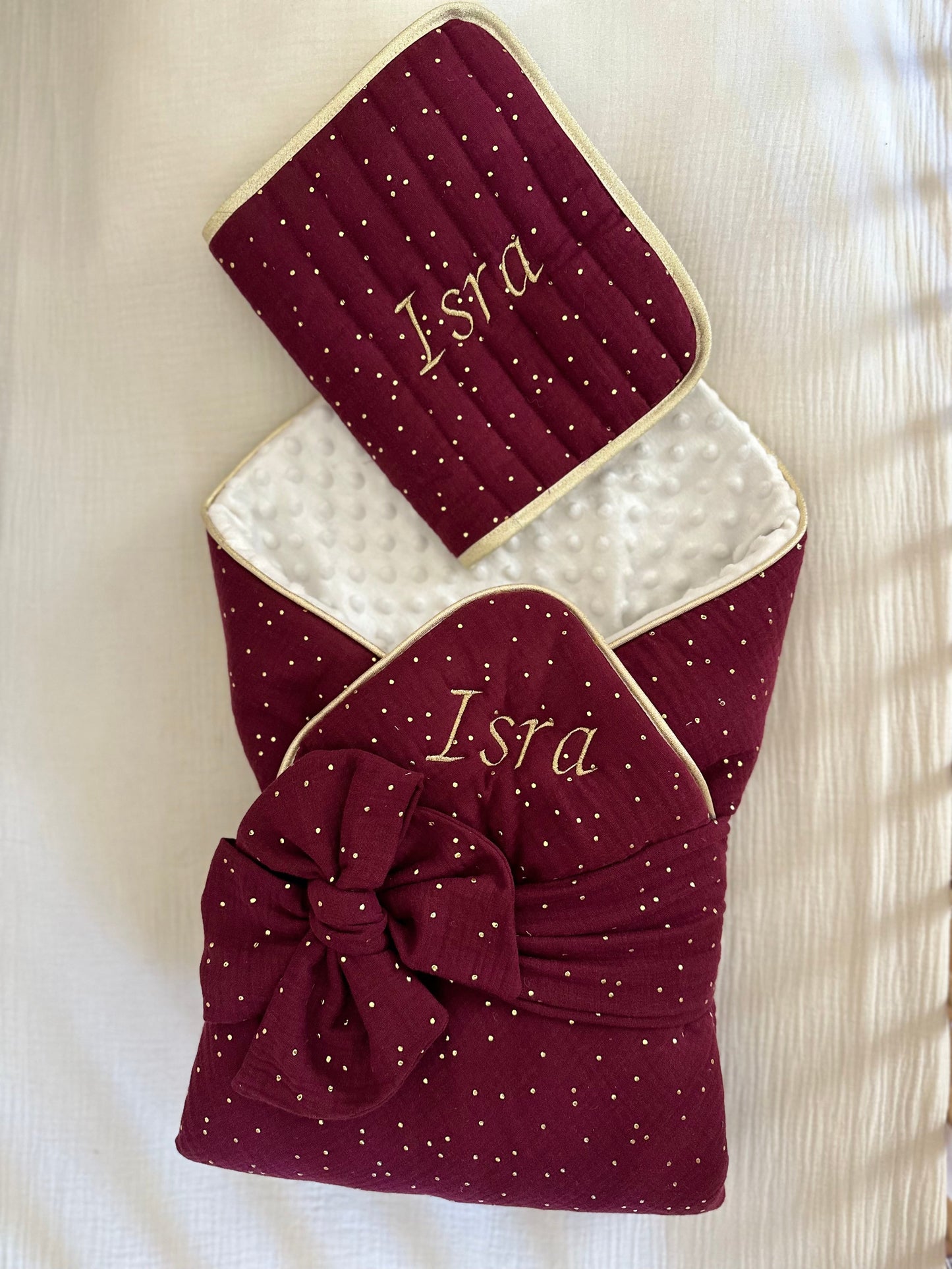 Trousseau naissance 5pieces -sac de maternité mini -les essentiels personnalisés