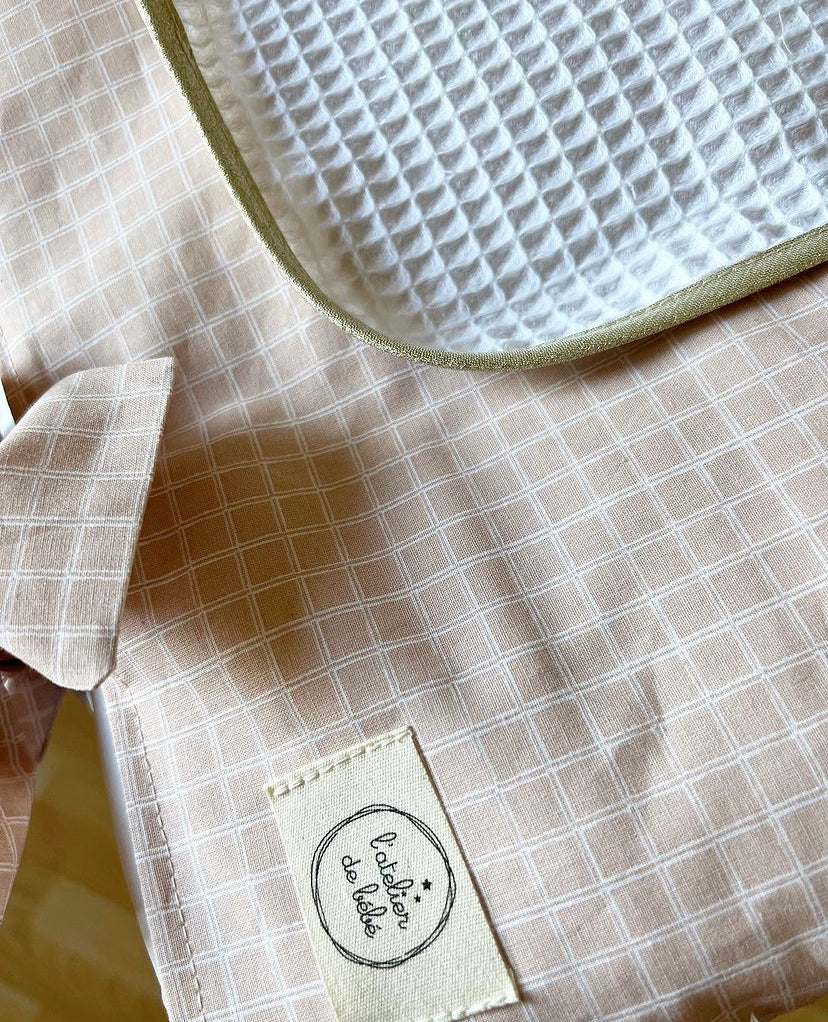 Housse de matelas a langer sucre blush