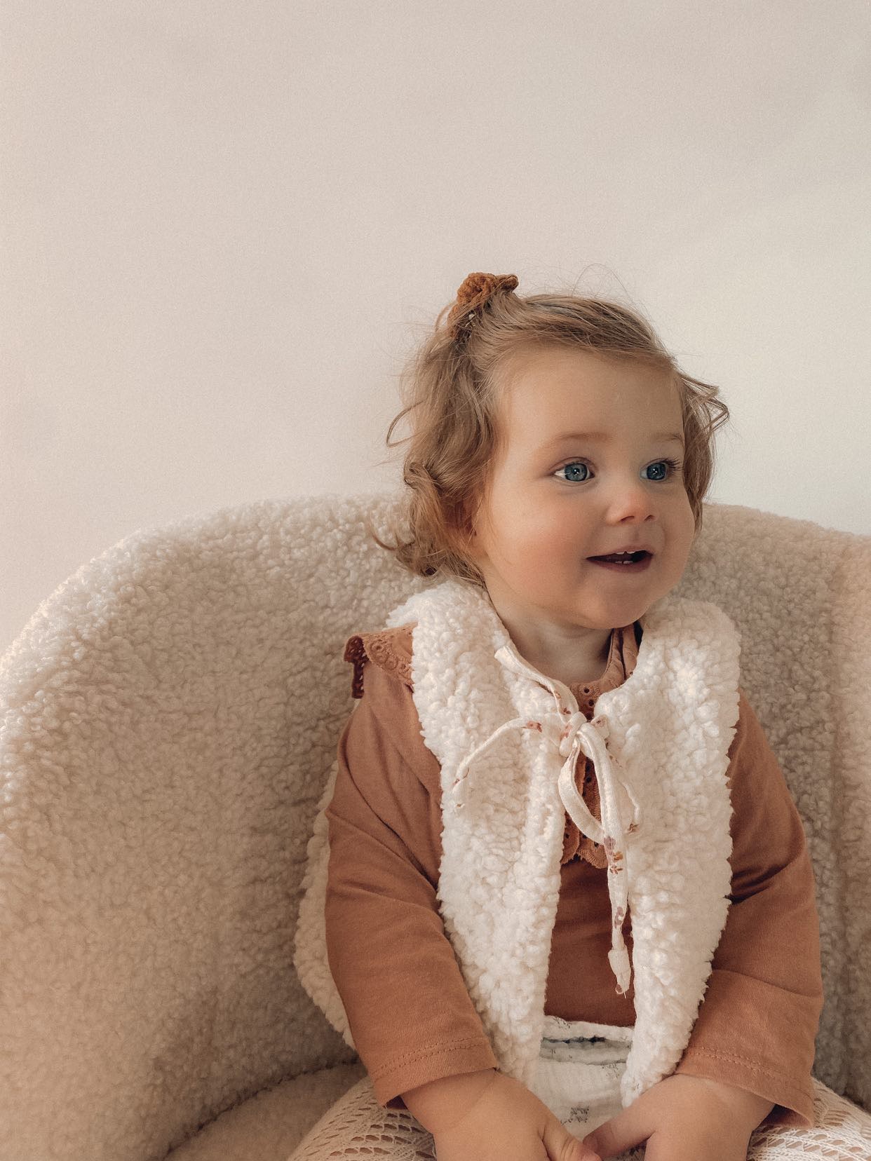 Gilet/veste de berger effet mouton en fourrure très douce