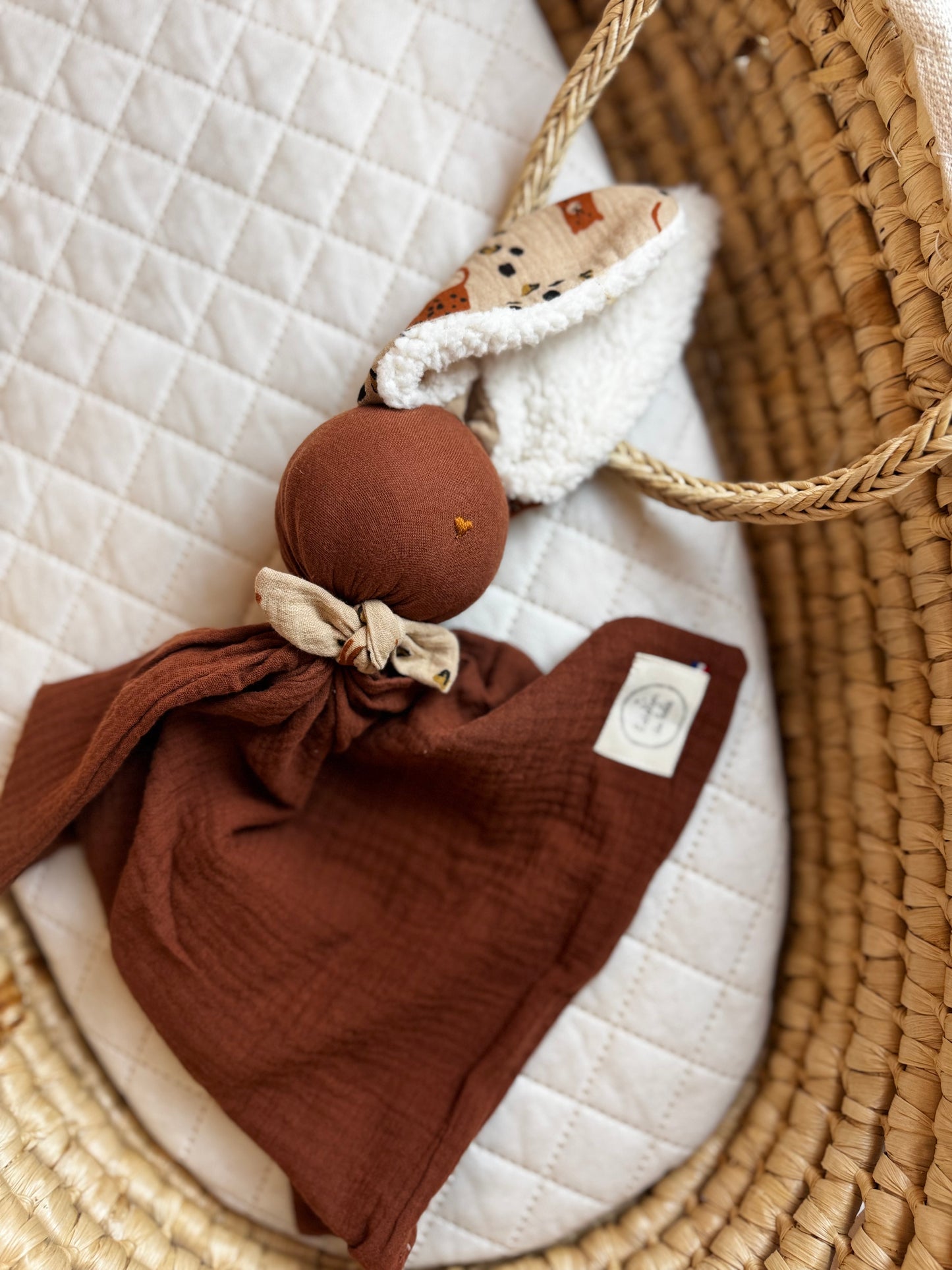 Doudou Lapin cacao -Personnalisable