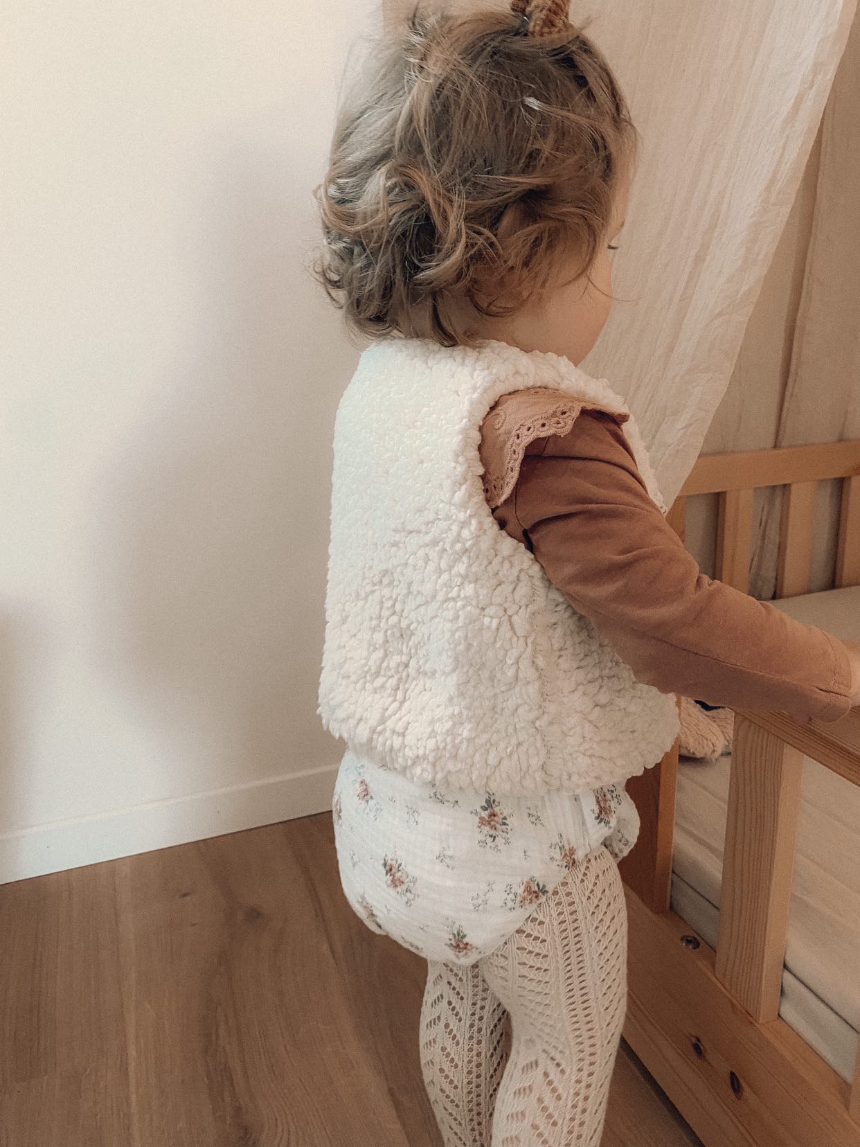 Gilet/veste de berger effet mouton en fourrure très douce