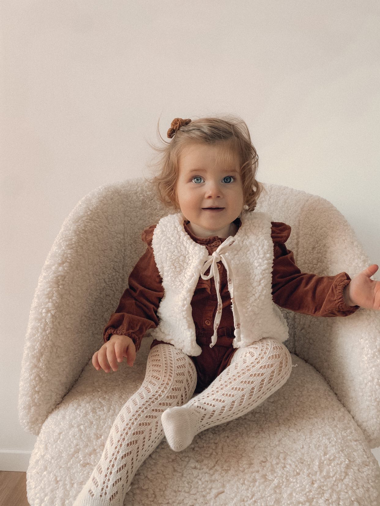 Gilet/veste de berger effet mouton en fourrure très douce