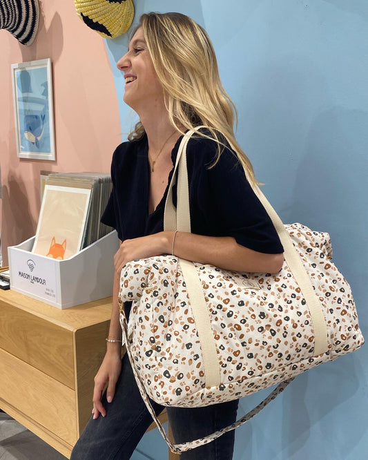 Sac a langer week-end xl léopard
