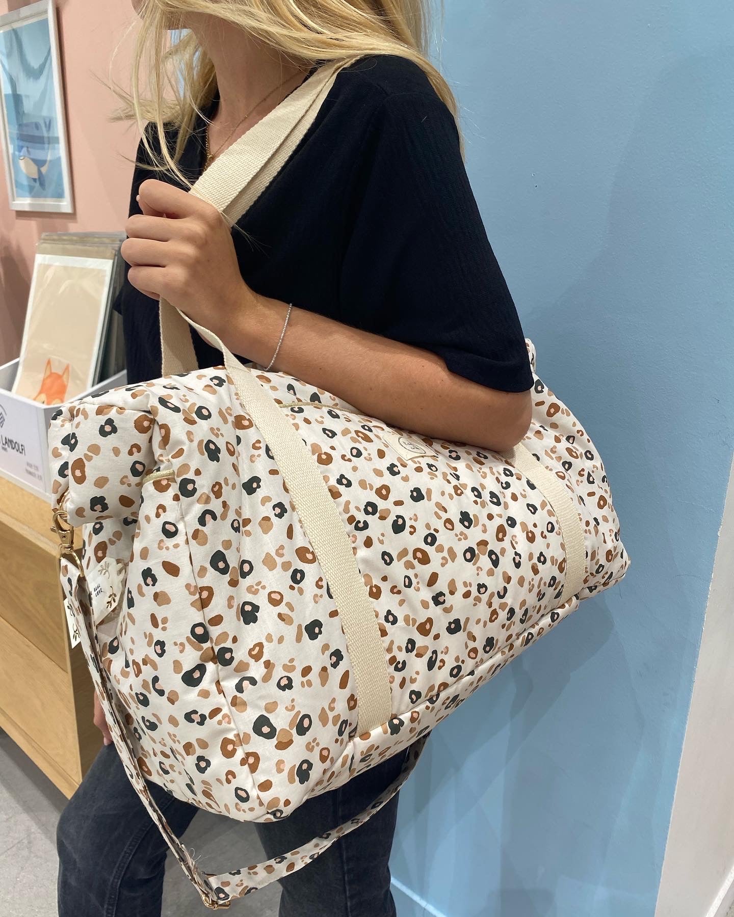 Sac a langer week-end xl léopard
