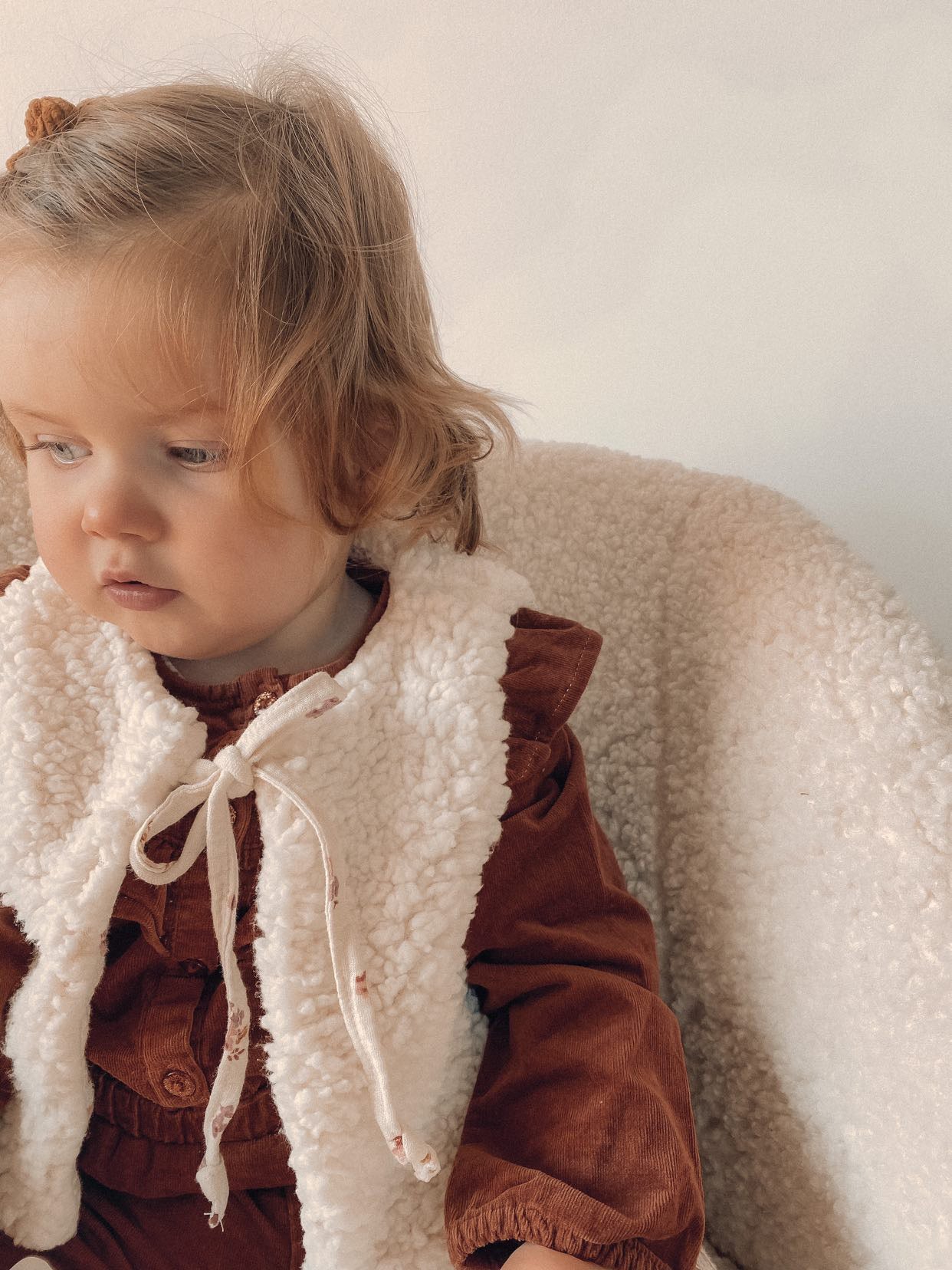 Gilet/veste de berger effet mouton en fourrure très douce