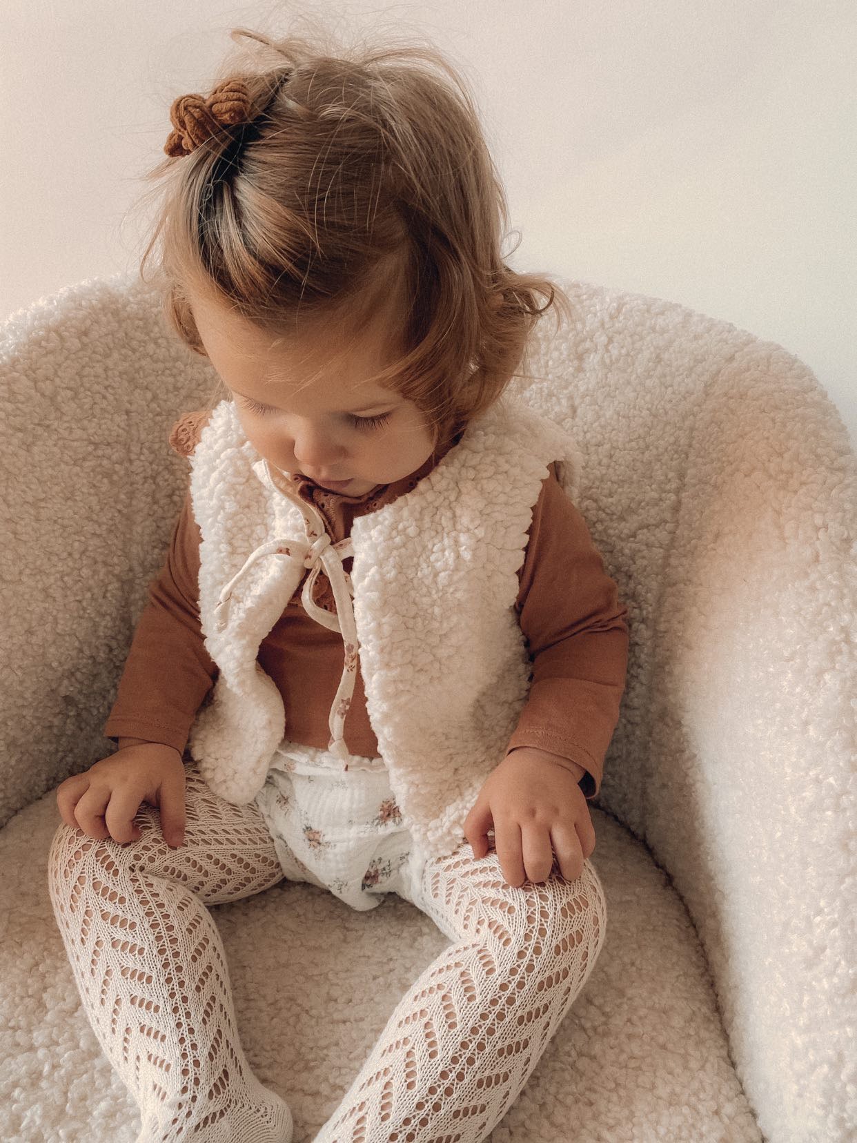 Gilet/veste de berger effet mouton en fourrure très douce