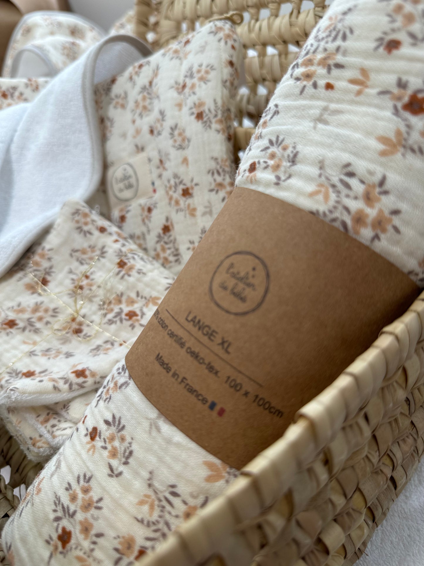 Lange XL fleuri beige Aimée