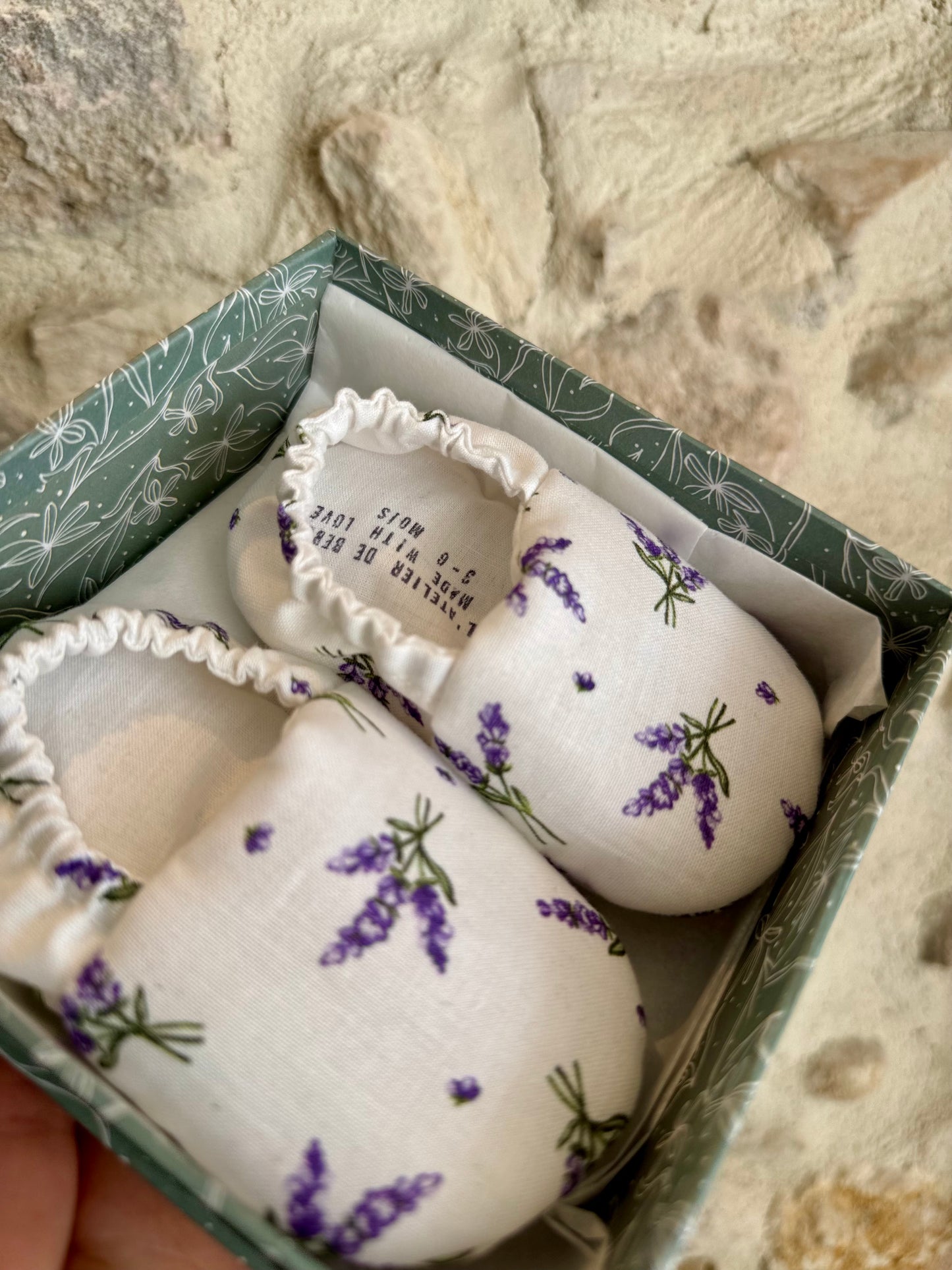 chaussons bébé Lavande