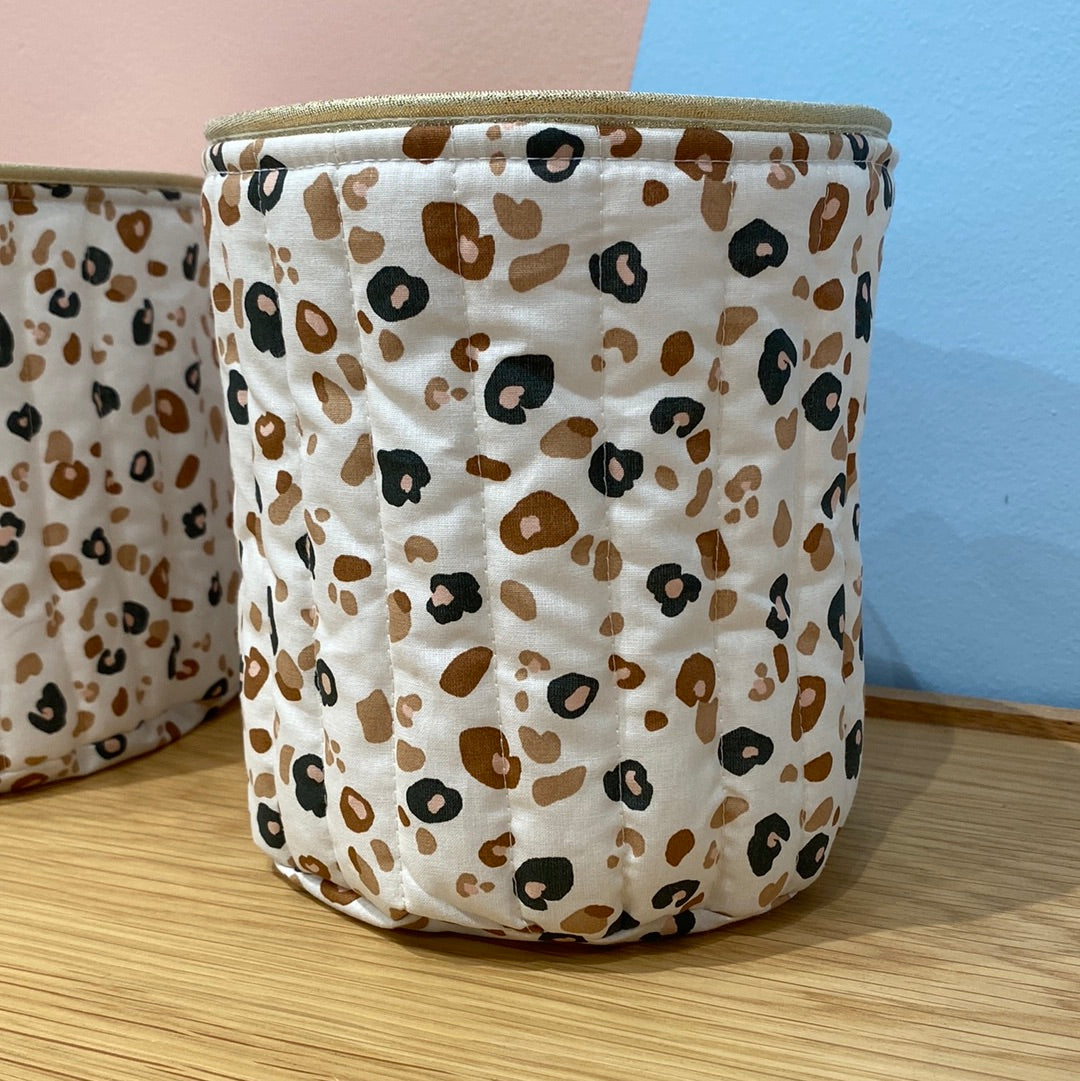Duo Paniere coton matelassé leopard