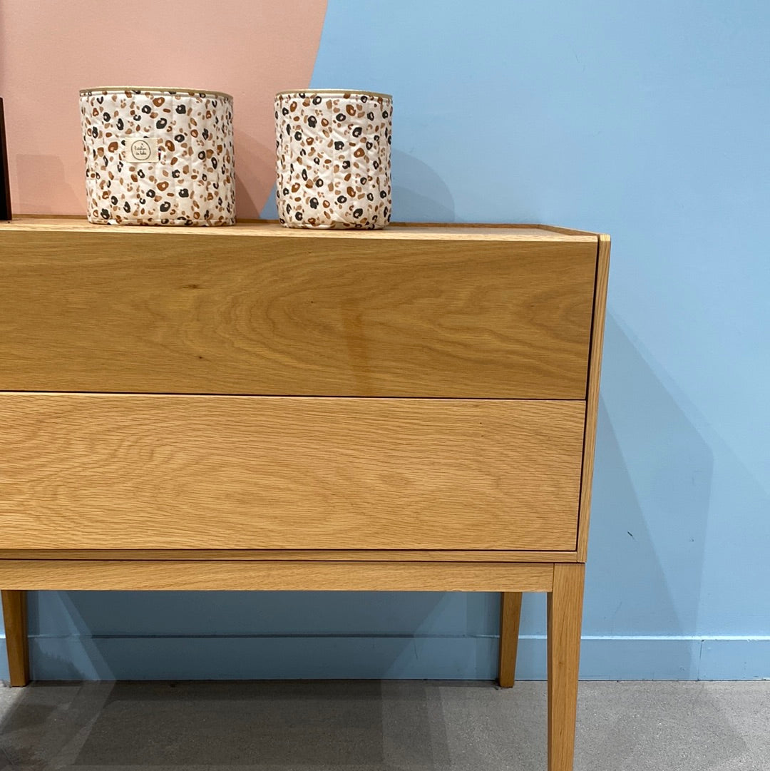 Duo Paniere coton matelassé leopard