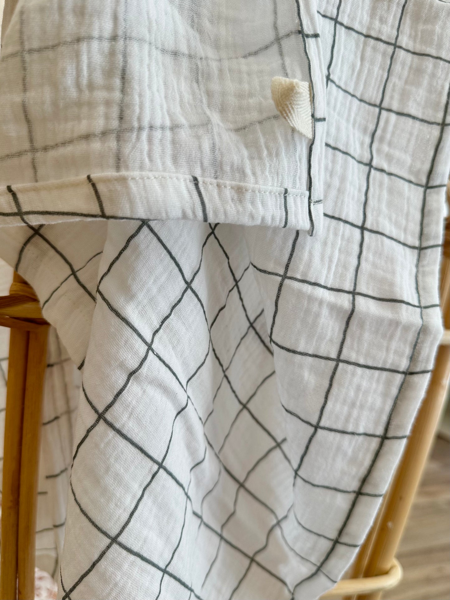 Lange XL carreaux blanc et vert
