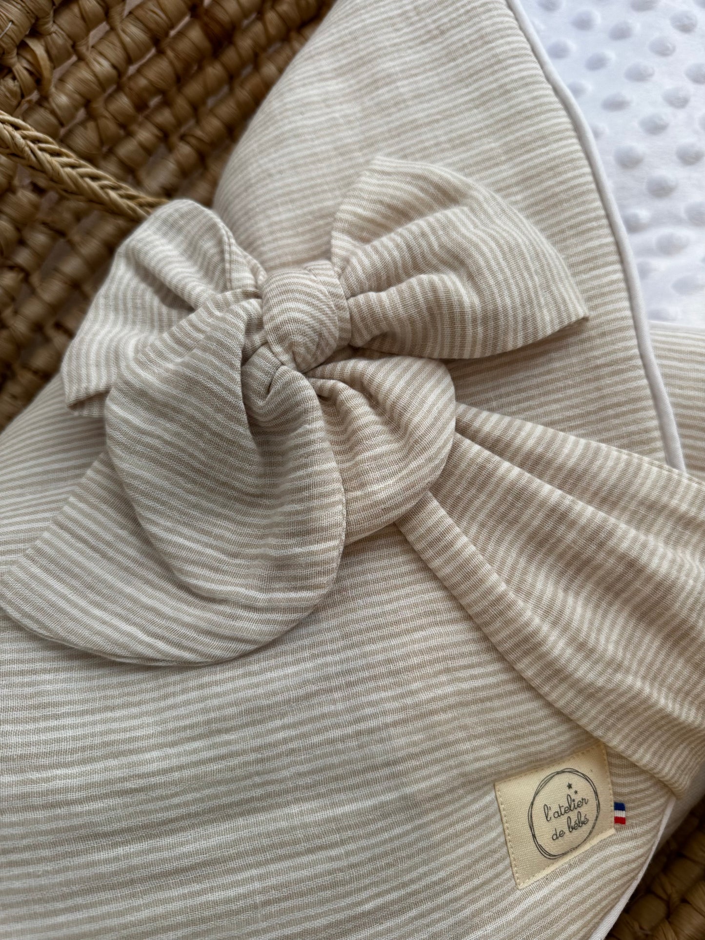 Nid d'ange Sable Fin - 1ere couverture de naissance-coton