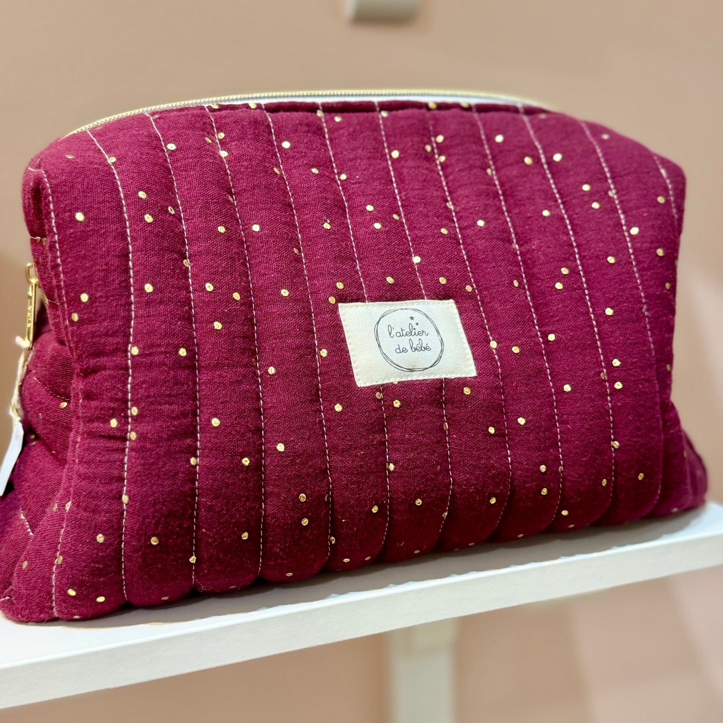 Trousse de toilette xl cerise or luxury