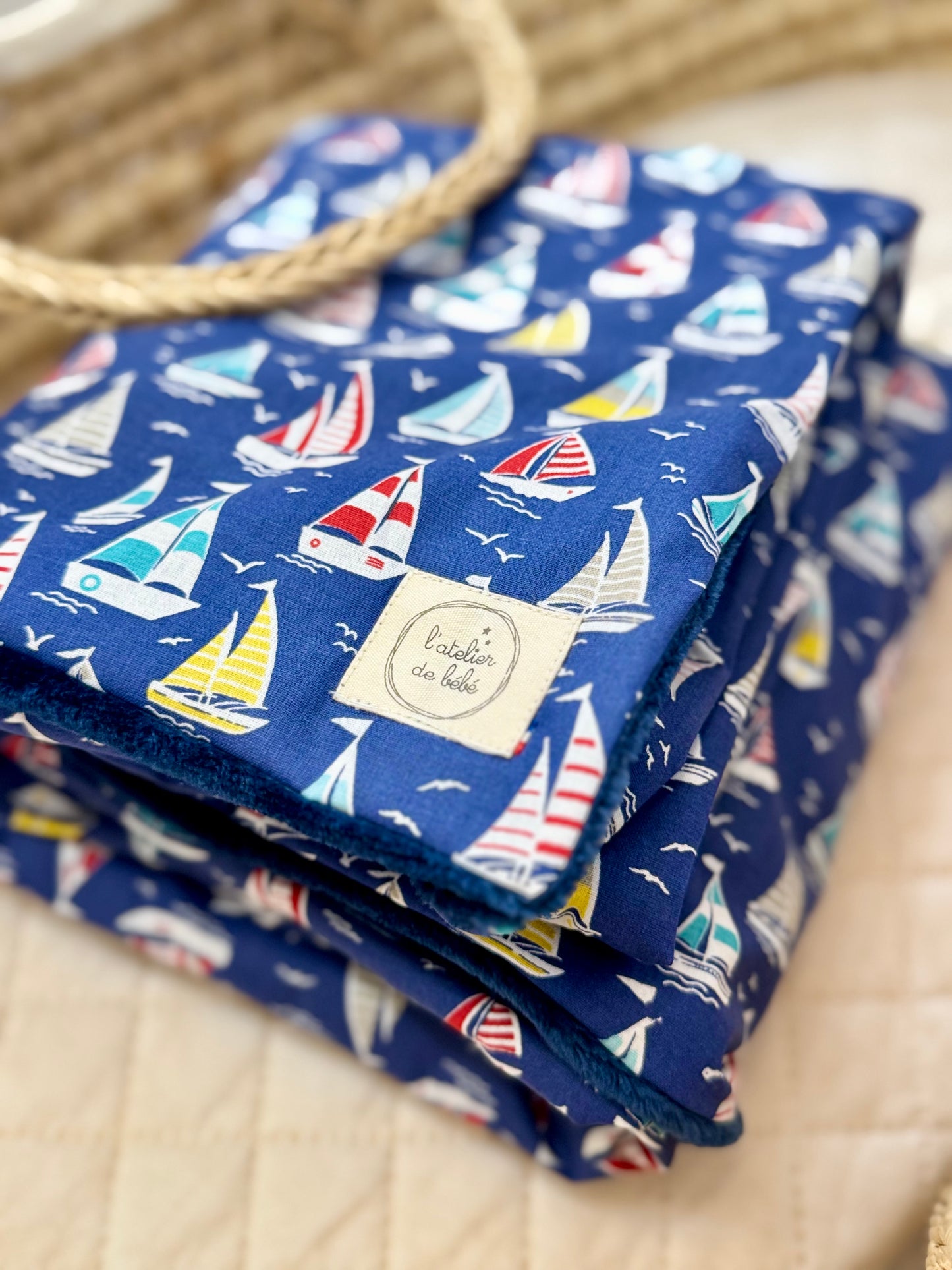 Couverture hiver marseillaise -voilier Pointe rouge -collection marseillaise