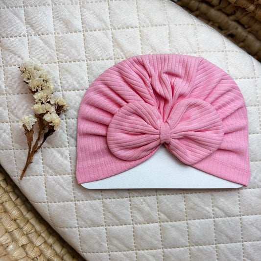 Bonnet bébé noeud coton 0-15mois
