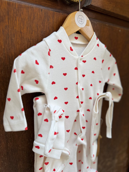 Ensemble maternité cœur rouge  -Personnalisable