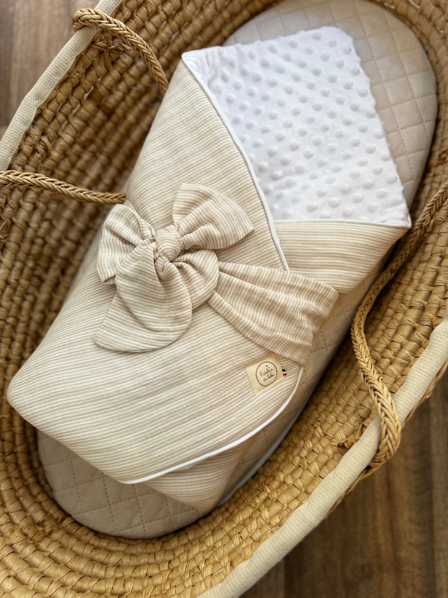 Nid d'ange Sable Fin - 1ere couverture de naissance-coton
