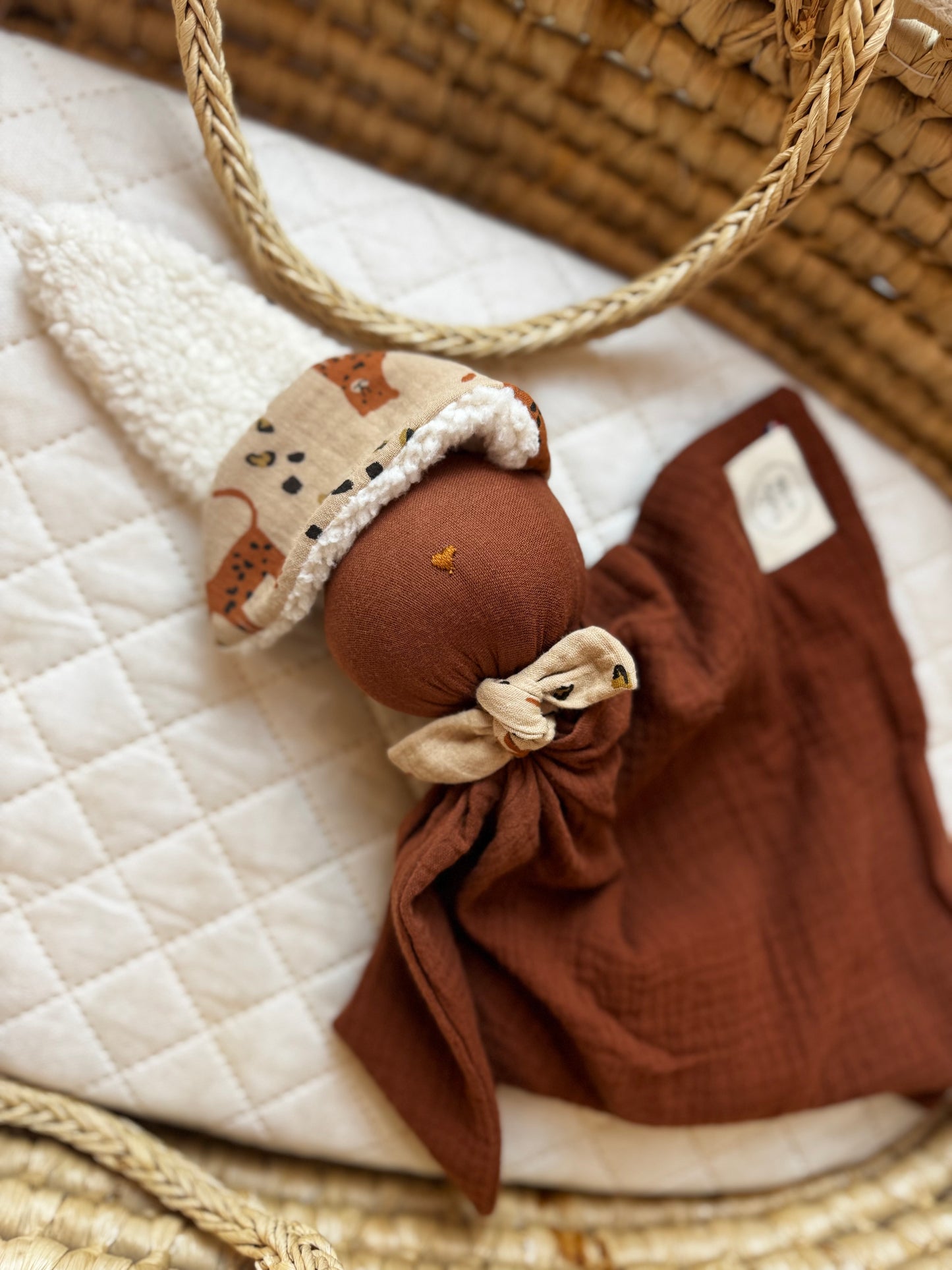 Doudou Lapin cacao -Personnalisable