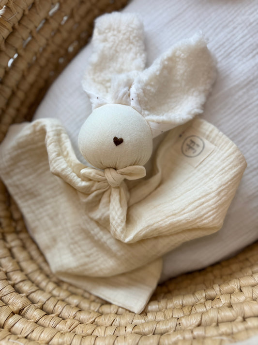 Doudou Lapin noisette -Personnalisable