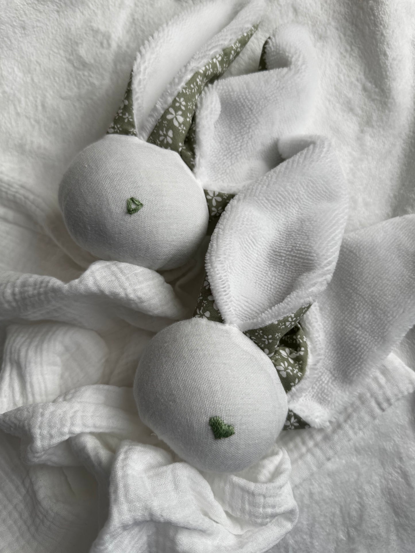 Doudou Lapin Tilleul -Personnalisable