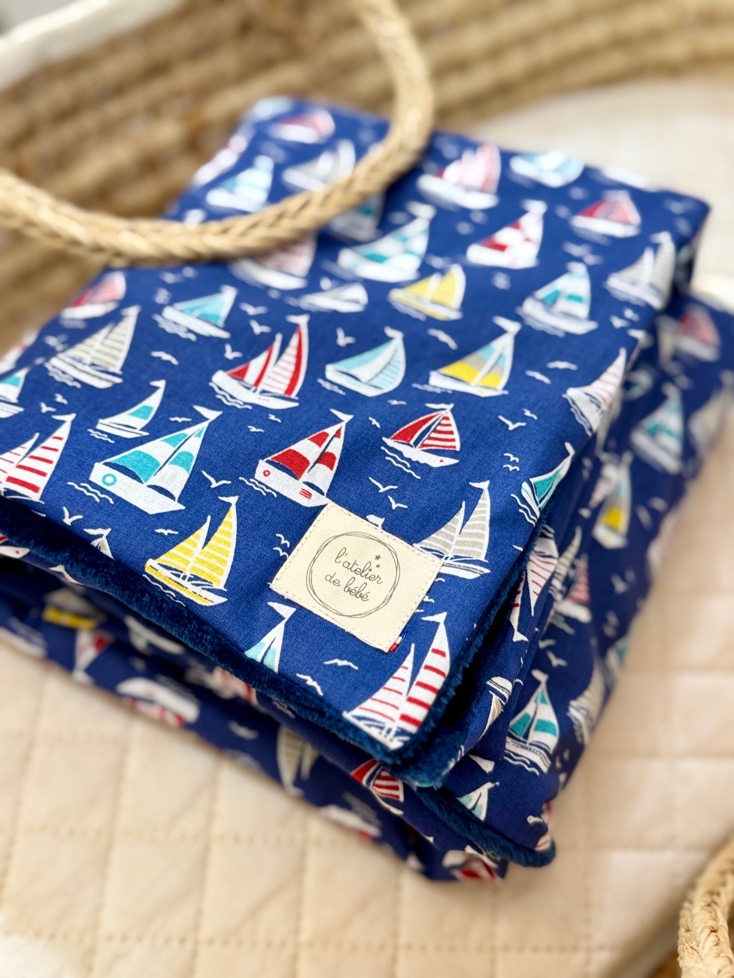 Couverture hiver marseillaise -voilier Pointe rouge -collection marseillaise