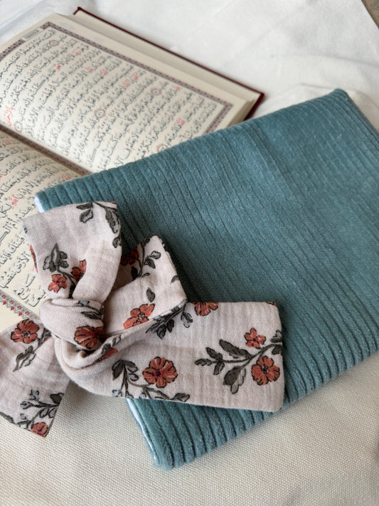 Housse de Livre Velour céladon – Format broché