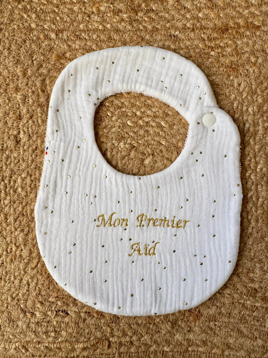 Bavoir mon premier Aïd - Blanc