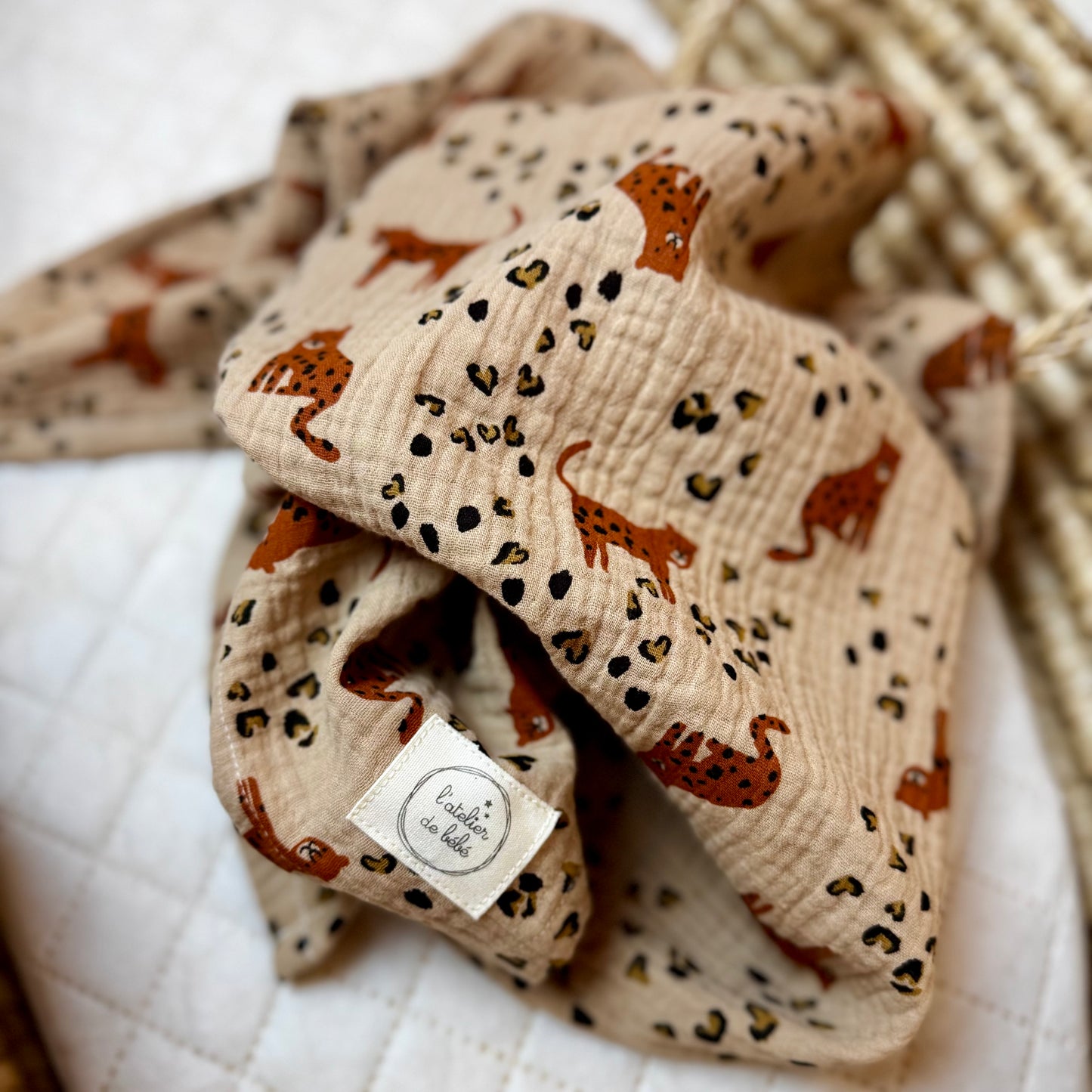Lange Bébé en Double Gaze de Coton 70 x 70 cm – Garou