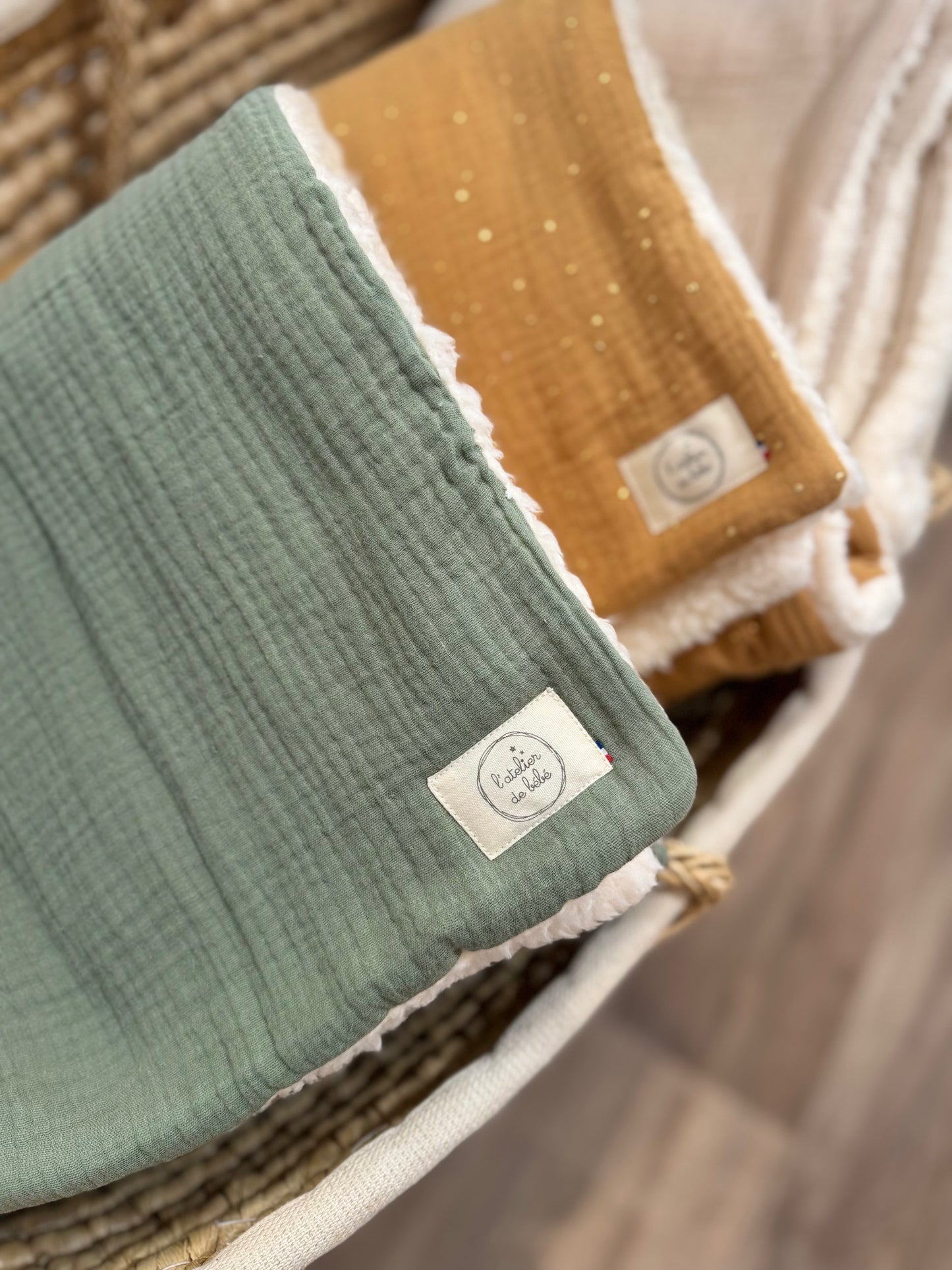 Couverture hiver sauge gaze de coton