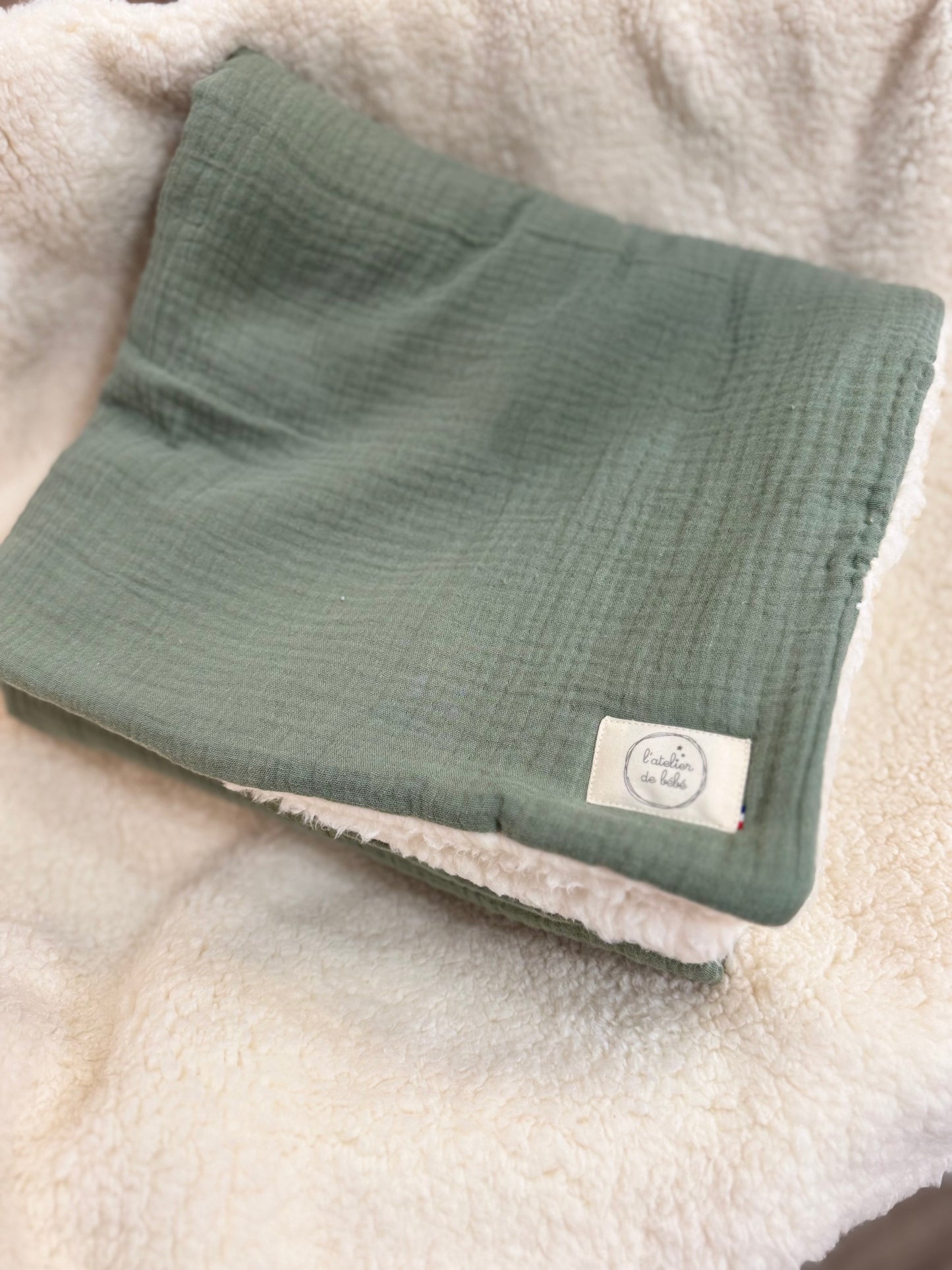 Couverture hiver sauge gaze de coton