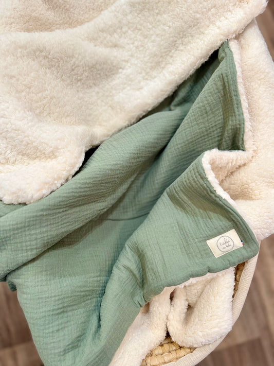 Couverture hiver sauge gaze de coton