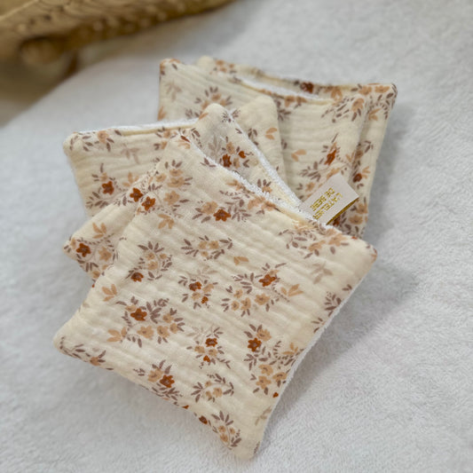 Lingettes bébé lavables Collection Aimée  -lot de 7