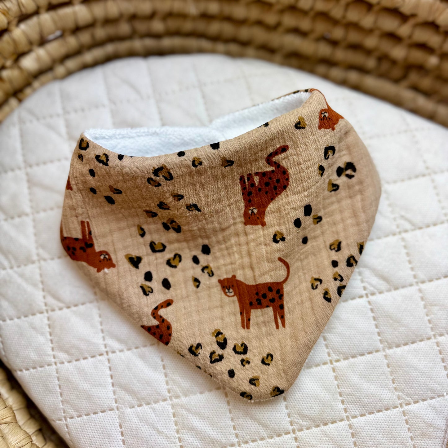 Bavoir bandana bébé en gaze de coton – Garou jungle