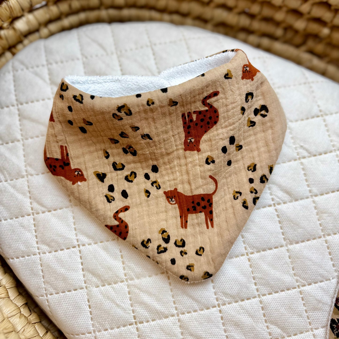 Bavoir bandana bébé en gaze de coton – Garou jungle