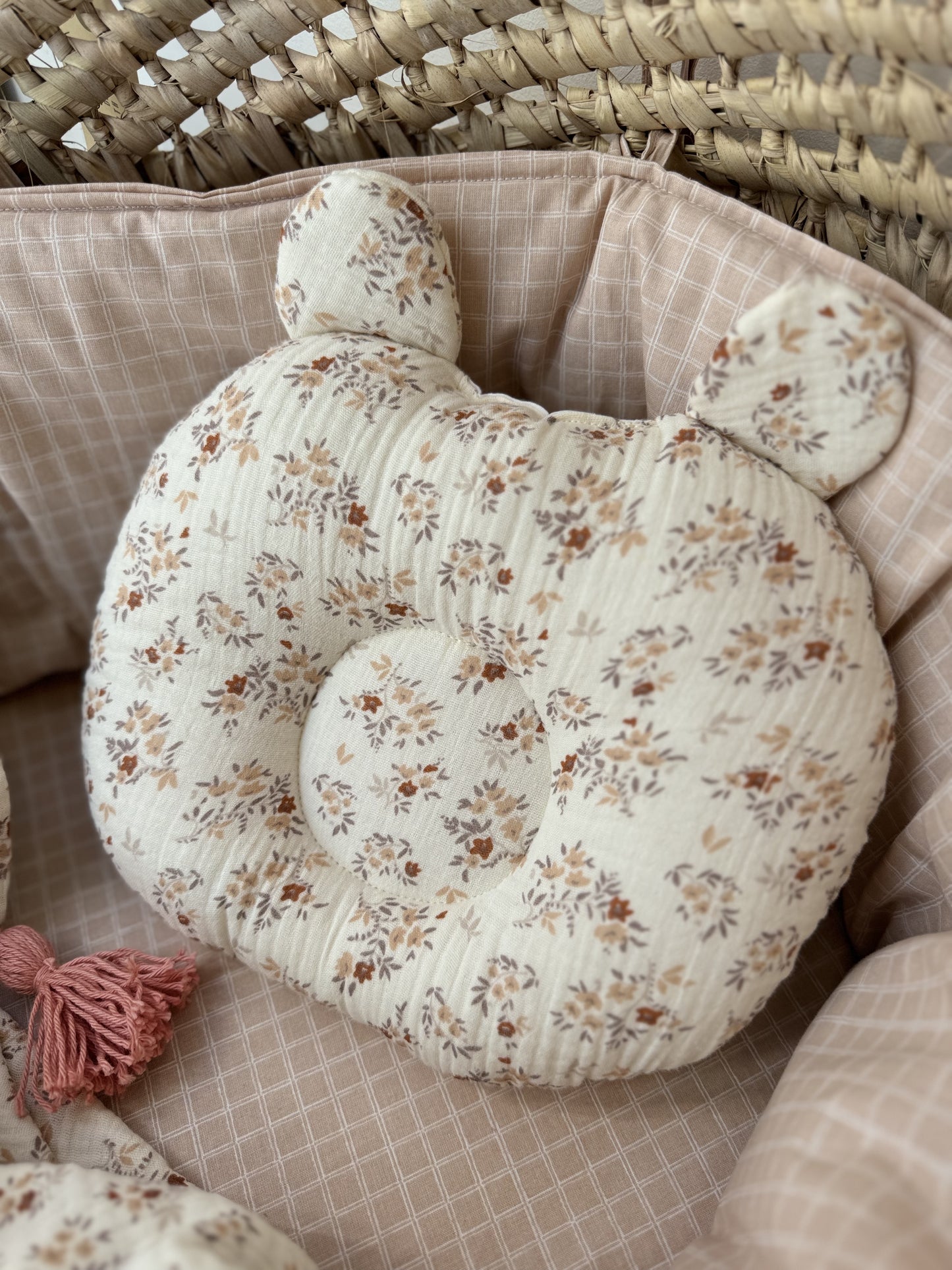 coussin anti-tête plate Aimée fleuri