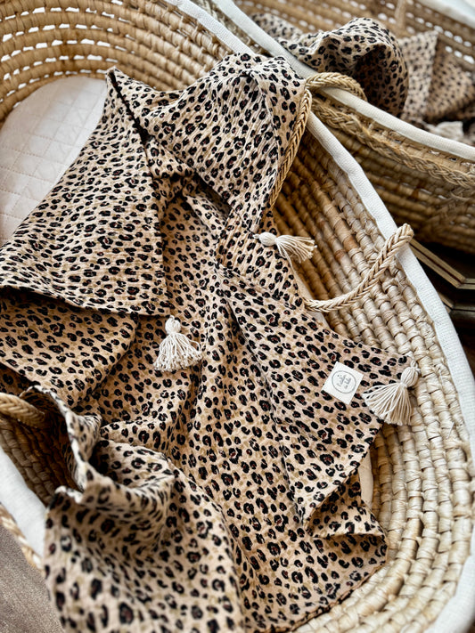 couverture gaze de coton été -Leopard