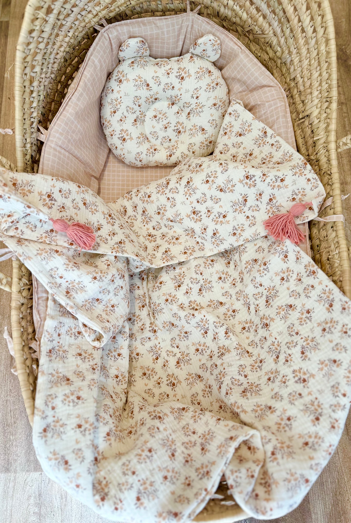 coussin anti-tête plate Aimée fleuri