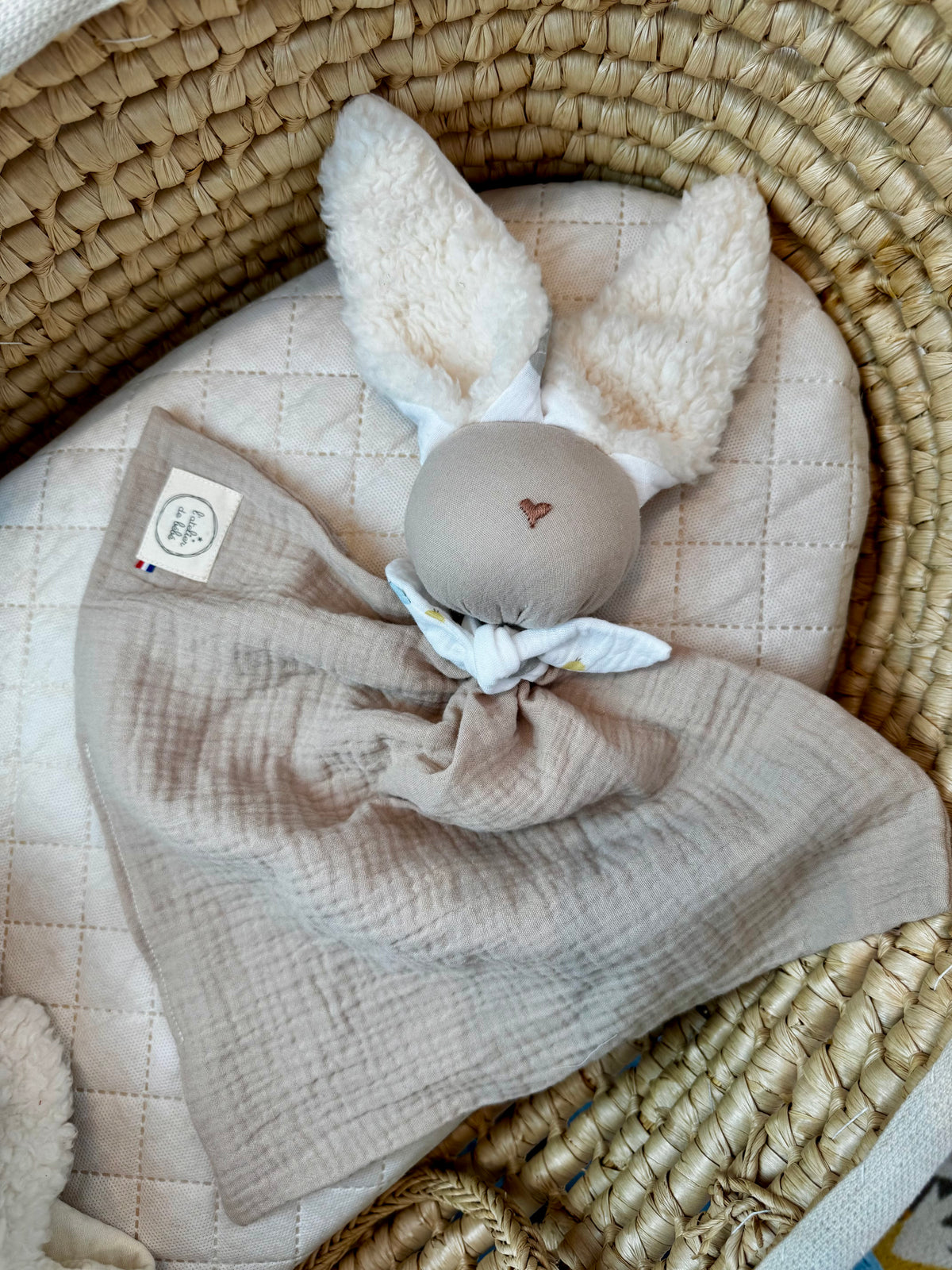 Doudou Lapin beige petit bateaux -Personnalisable
