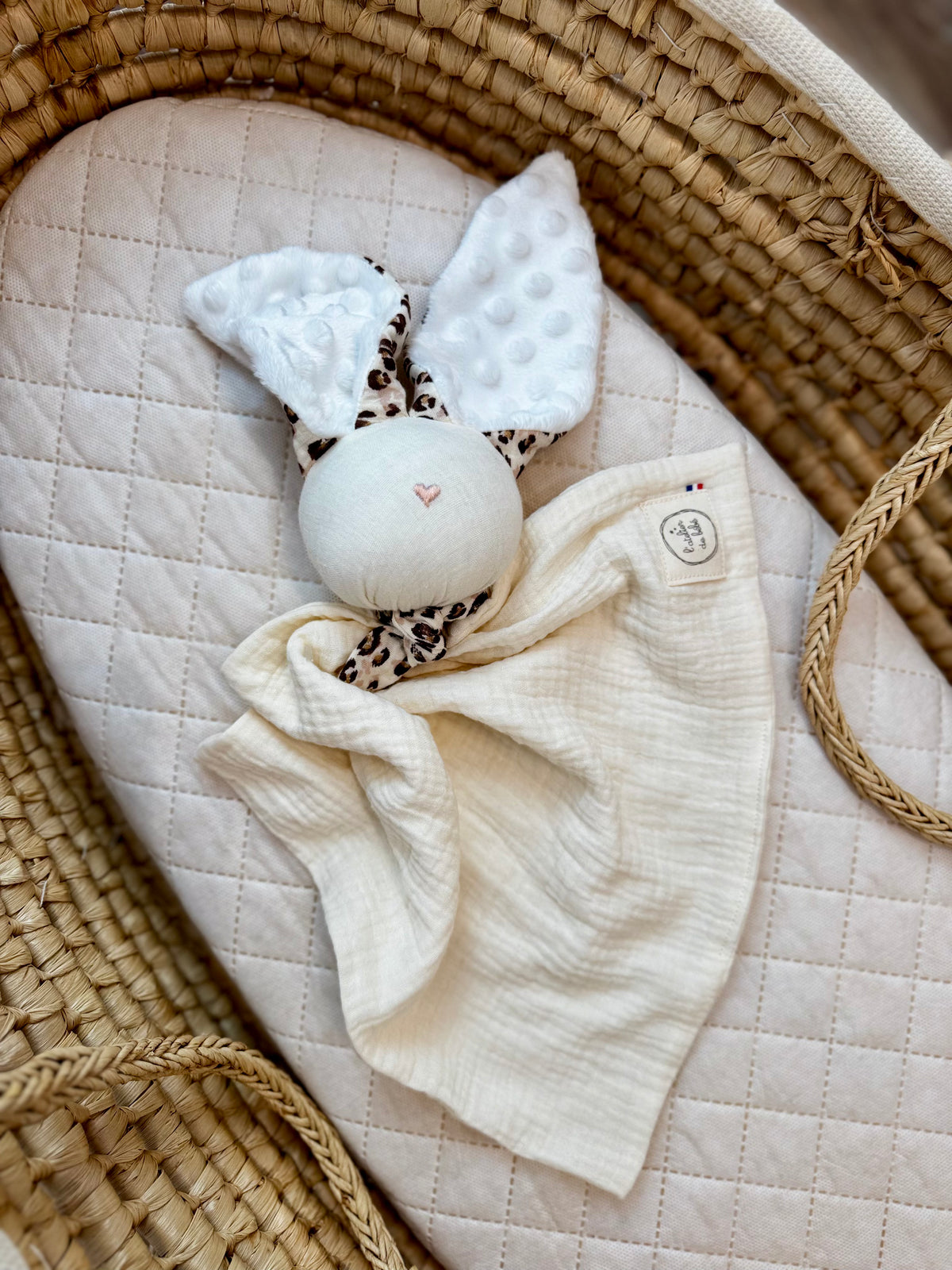 Doudou Lapin Leopard -Powder