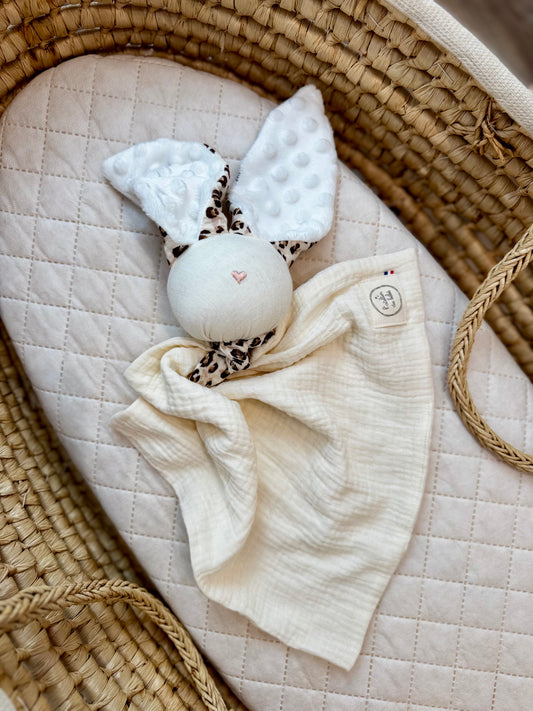 Doudou Lapin Leopard -Powder