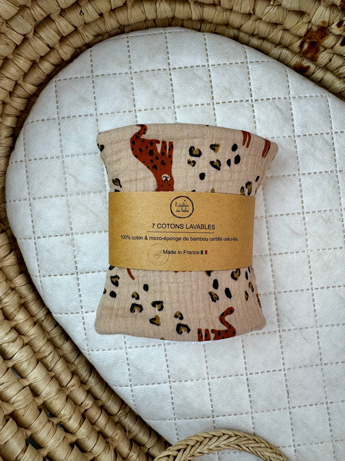 Lot de Cotons Lavables Bébé en Gaze de Coton & Bambou – GAROU