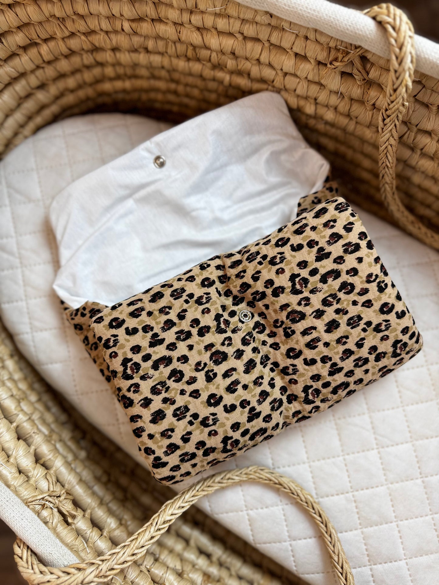 Tapis à Langer Nomade en Gaze de Coton Leopard