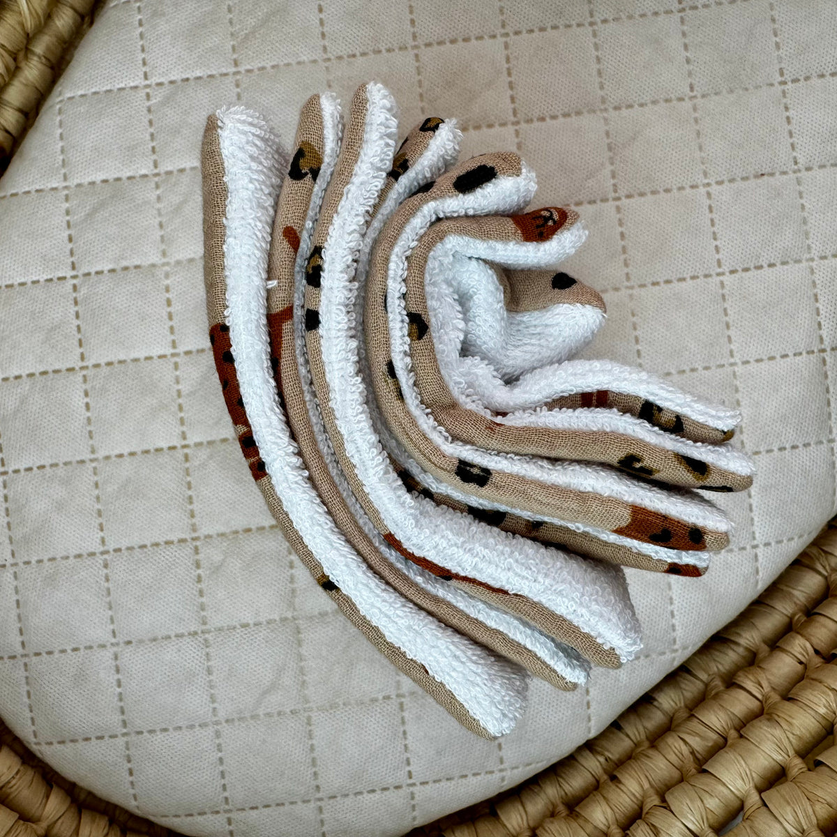 Lot de Cotons Lavables Bébé en Gaze de Coton & Bambou – GAROU