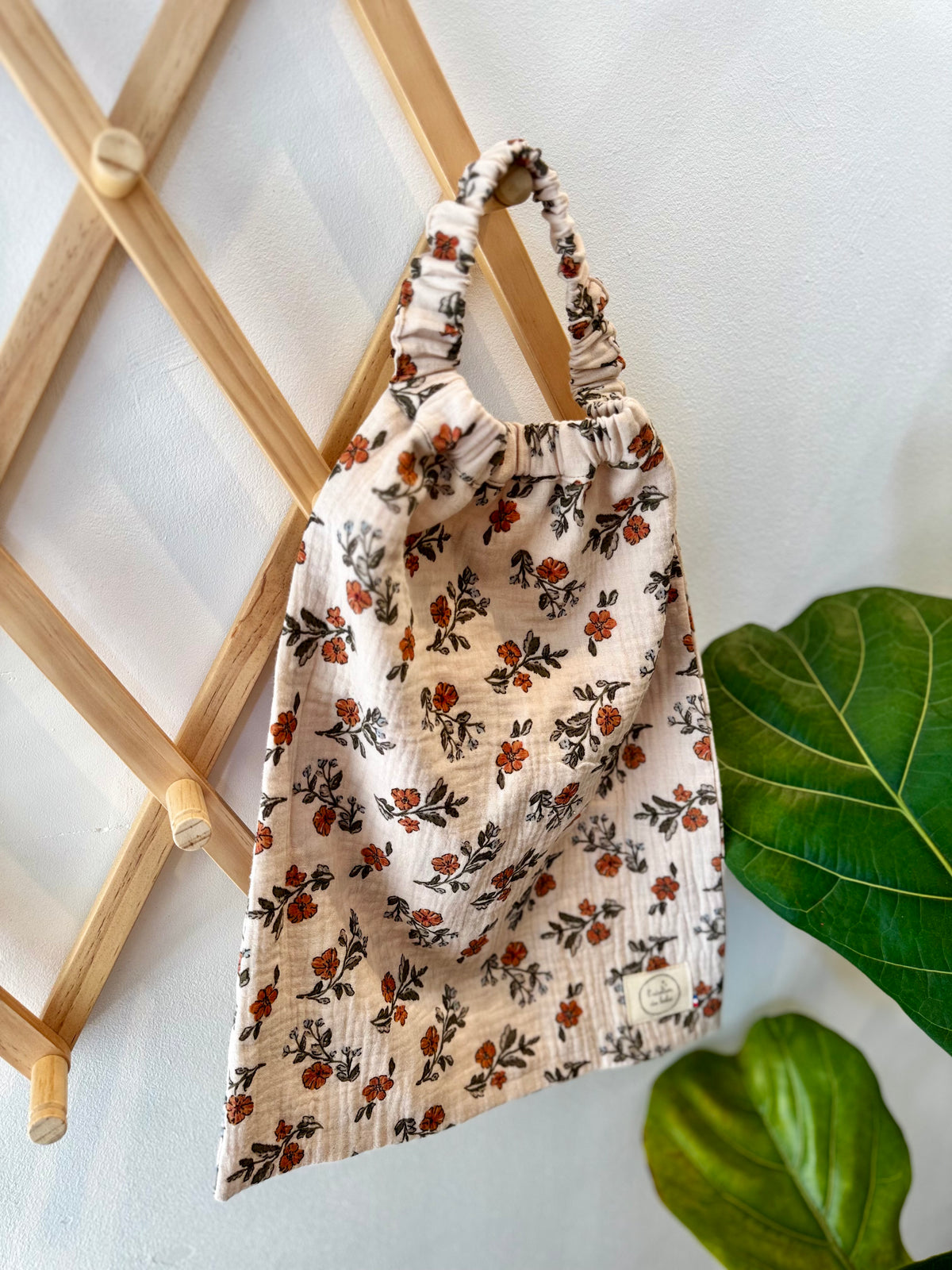 Serviette de cantine -Fleuri nora - Personnalisable