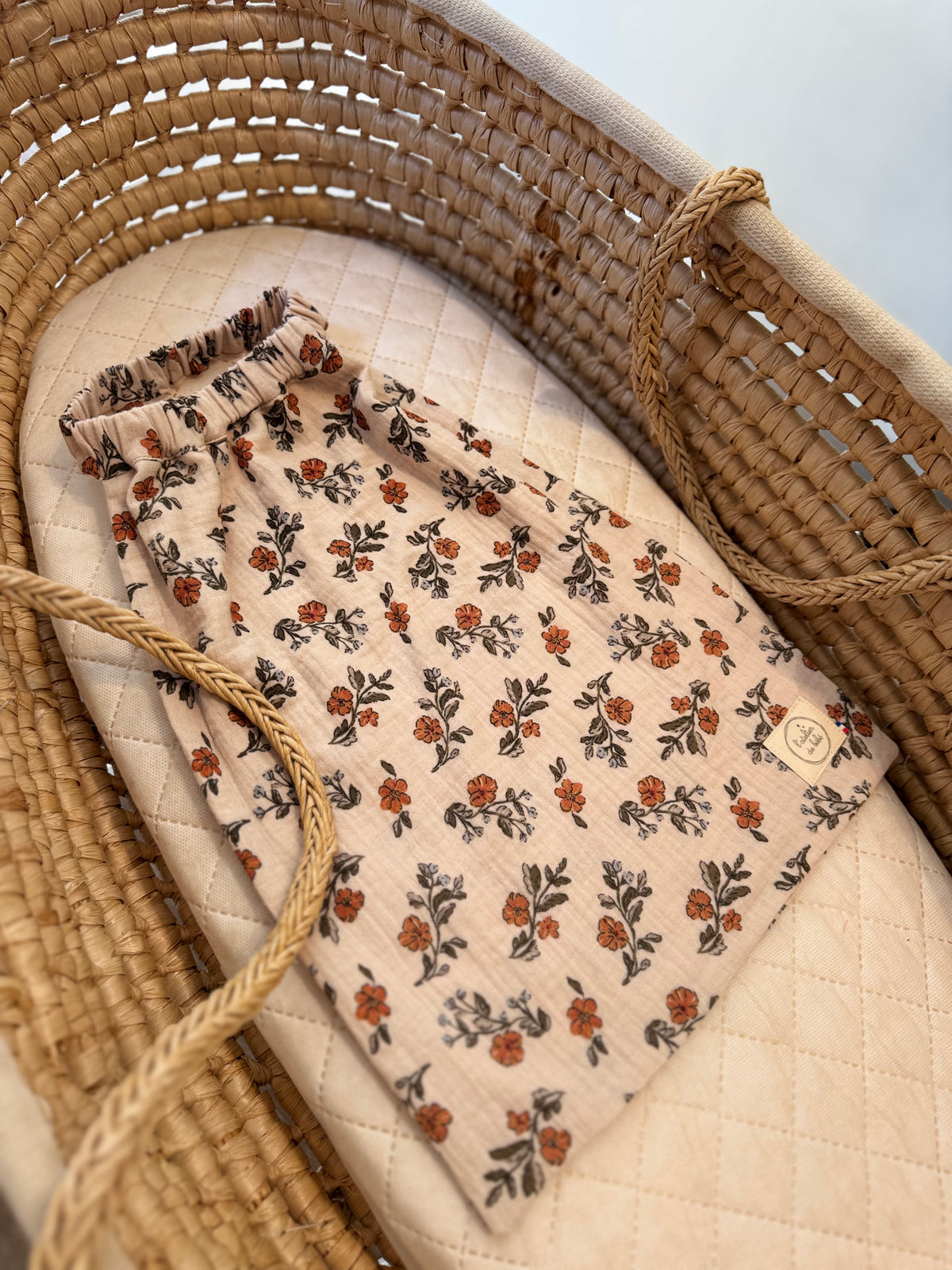 Serviette de cantine -Fleuri nora - Personnalisable