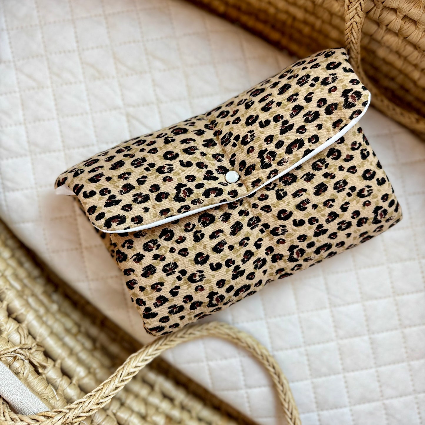 Tapis à Langer Nomade en Gaze de Coton Leopard