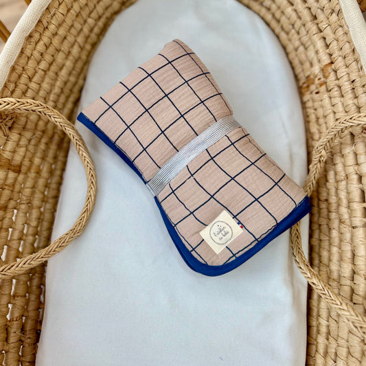 Tapis a langer nomade carreaux indigo